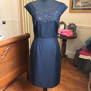 Antionio Melani dark navy cocktail dress.
